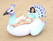 Load image into Gallery viewer, Swimming Pool Float Giant Peacock Ride-On