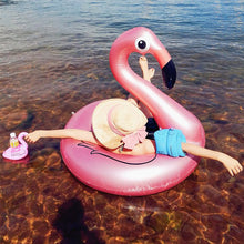 Load image into Gallery viewer, Flamingo Pool Float Rose Gold Swimming Rings